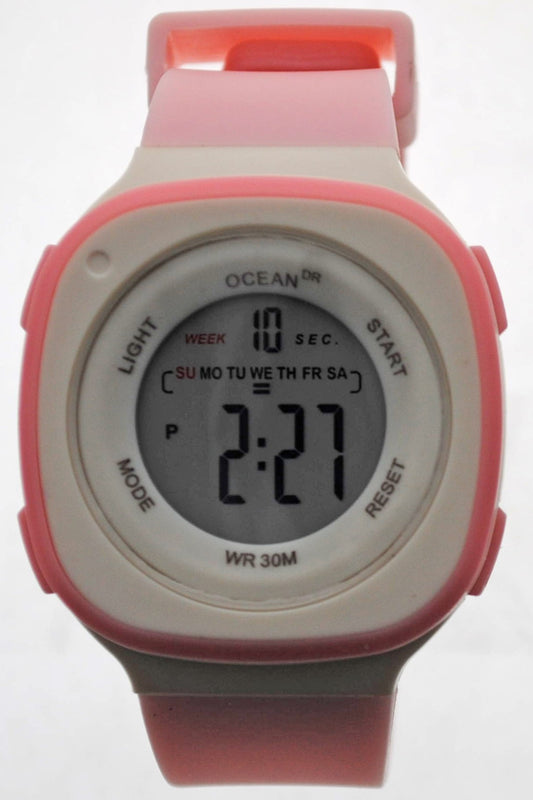 art. 1190 036RS - OCEAN DR - Reloj Digital Crono Alarma, Dama, Sumergible 3 ATM