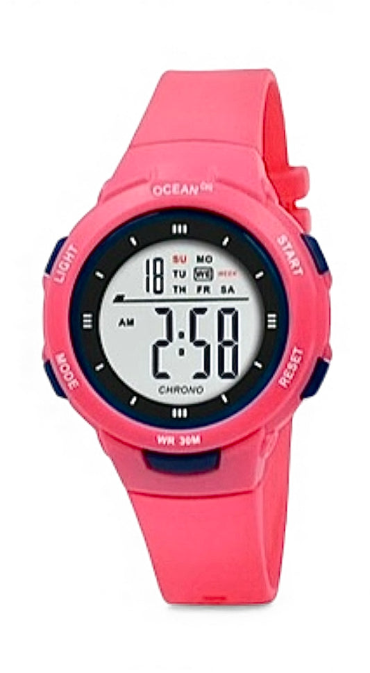 art. 1190 037RS - OCEAN DR - Reloj Digital Crono Alarma, Dama, Sumergible 3 ATM