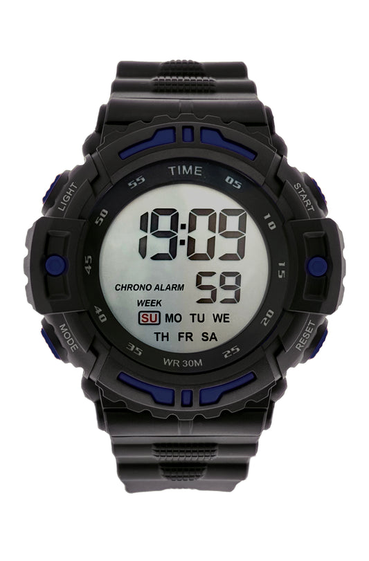 art. 1190 041AZ - TIME - Reloj Digital Crono Alarma, Caballero, Sumergible 3 ATM
