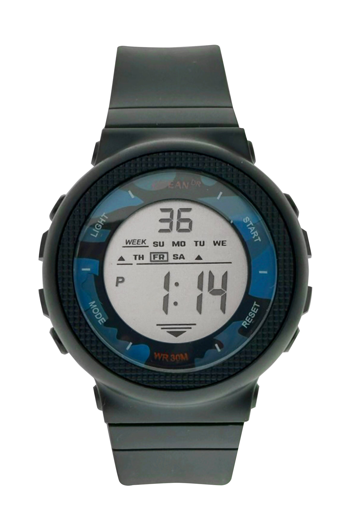 art. 1190 041AZ - OCEAN DR - Reloj Digital Crono Alarma, Caballero, Sumergible 3 ATM