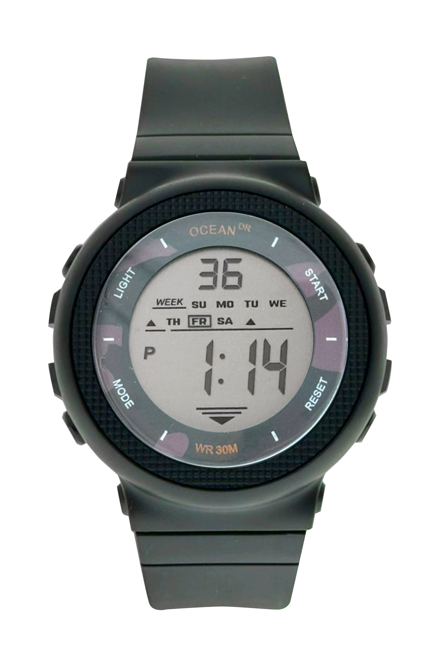 art. 1190 041BD - OCEAN DR - Reloj Digital Crono Alarma, Caballero, Sumergible 3 ATM