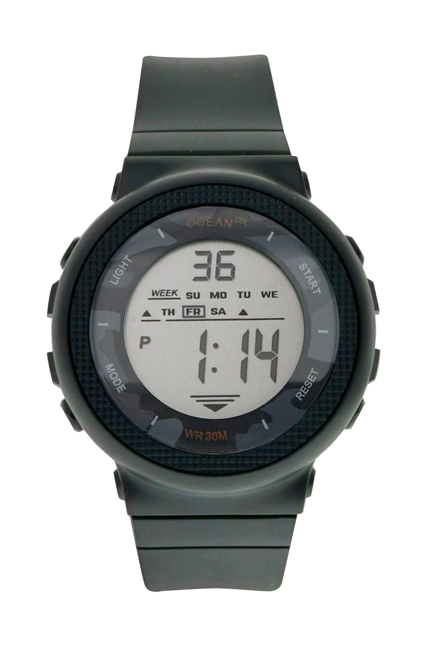 art. 1190 041NG - OCEAN DR - Reloj Digital Crono Alarma, Caballero, Sumergible 3 ATM