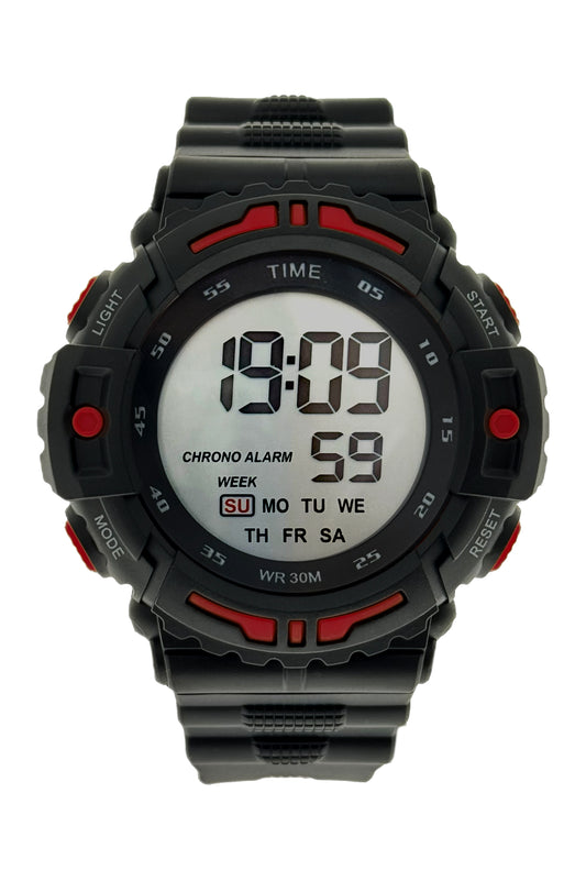 art. 1190 041RJ - TIME - Reloj Digital Crono Alarma, Caballero, Sumergible 3 ATM
