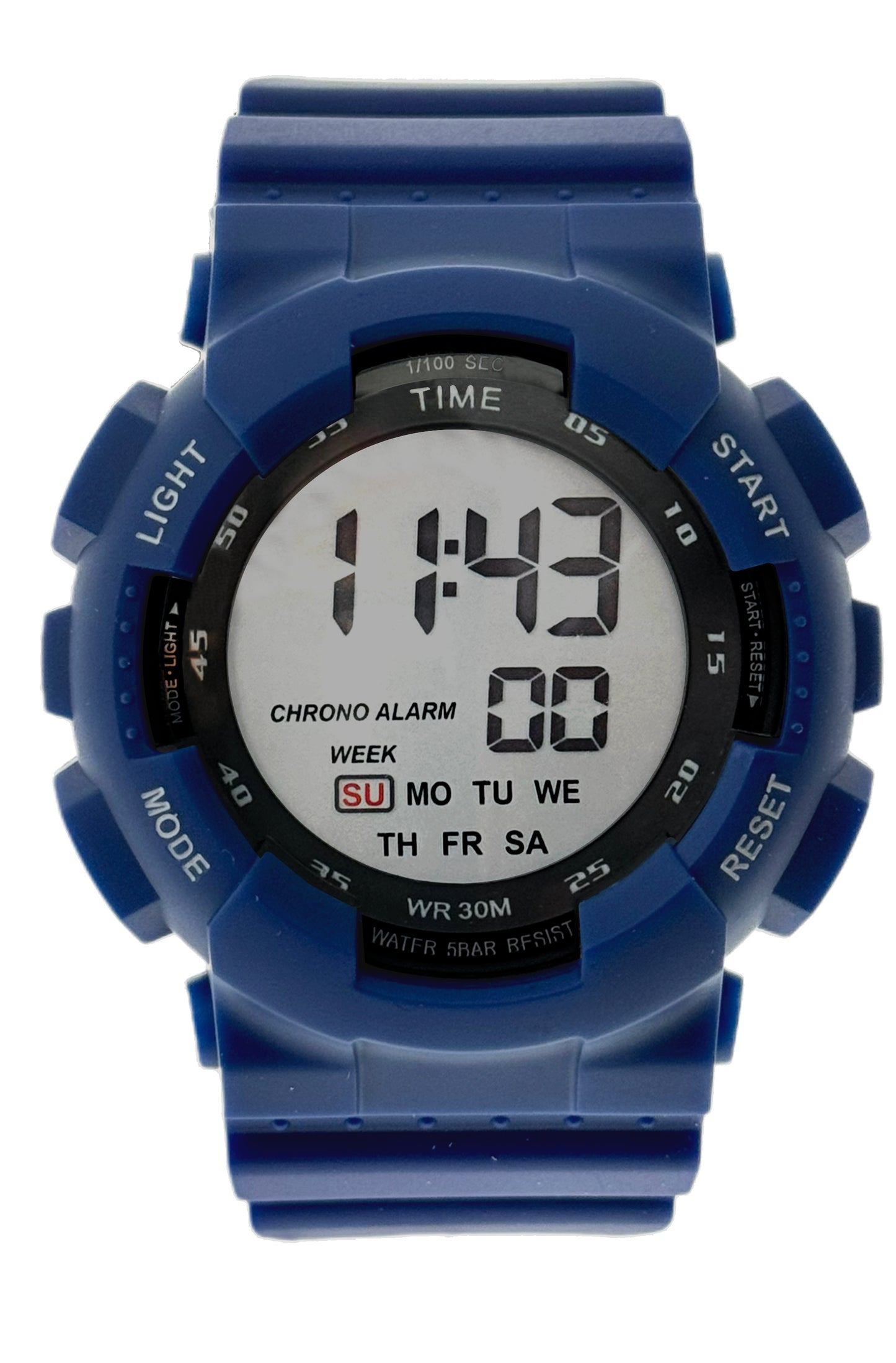 art. 1190 042AZ - TIME - Reloj Digital Crono Alarma, Caballero, Sumergible 3 ATM