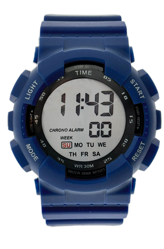 art. 1190 042AZ - TIME - Reloj Digital Crono Alarma, Caballero, Sumergible 3 ATM