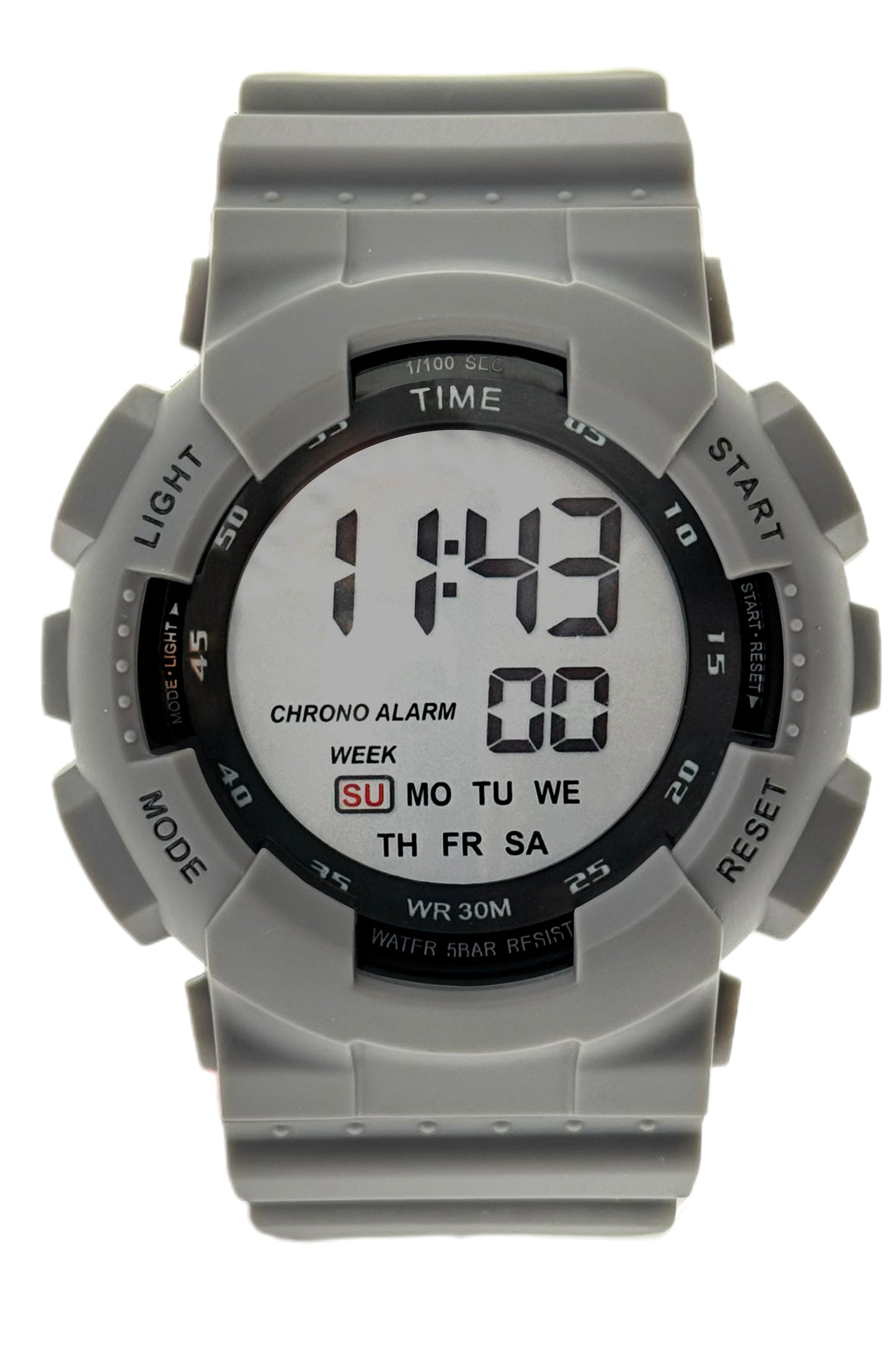 art. 1190 042GR - TIME - Reloj Digital Crono Alarma, Caballero, Sumergible 3 ATM