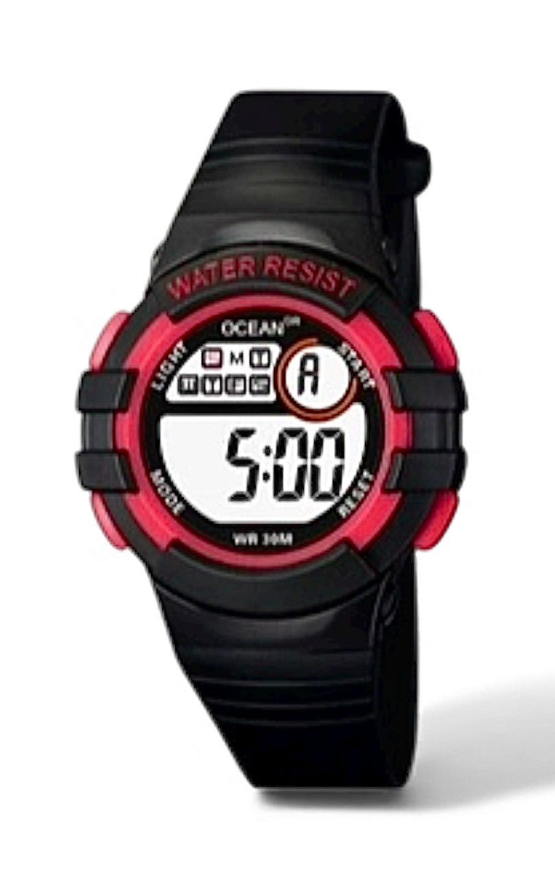art. 1190 043RJ - OCEAN DR - Reloj Digital Crono Alarma, Dama, Sumergible 3 ATM