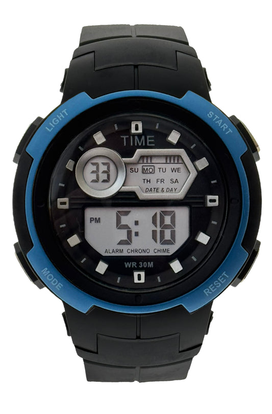 art. 1190 044CS - TIME - Reloj Digital Crono Alarma, Caballero, Sumergible 3 ATM