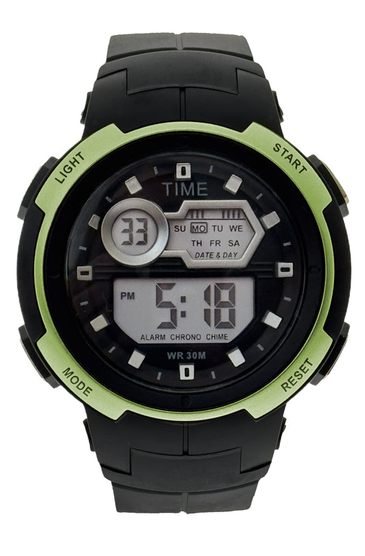 art. 1190 044VD - TIME - Reloj Digital Crono Alarma, Caballero, Sumergible 3 ATM