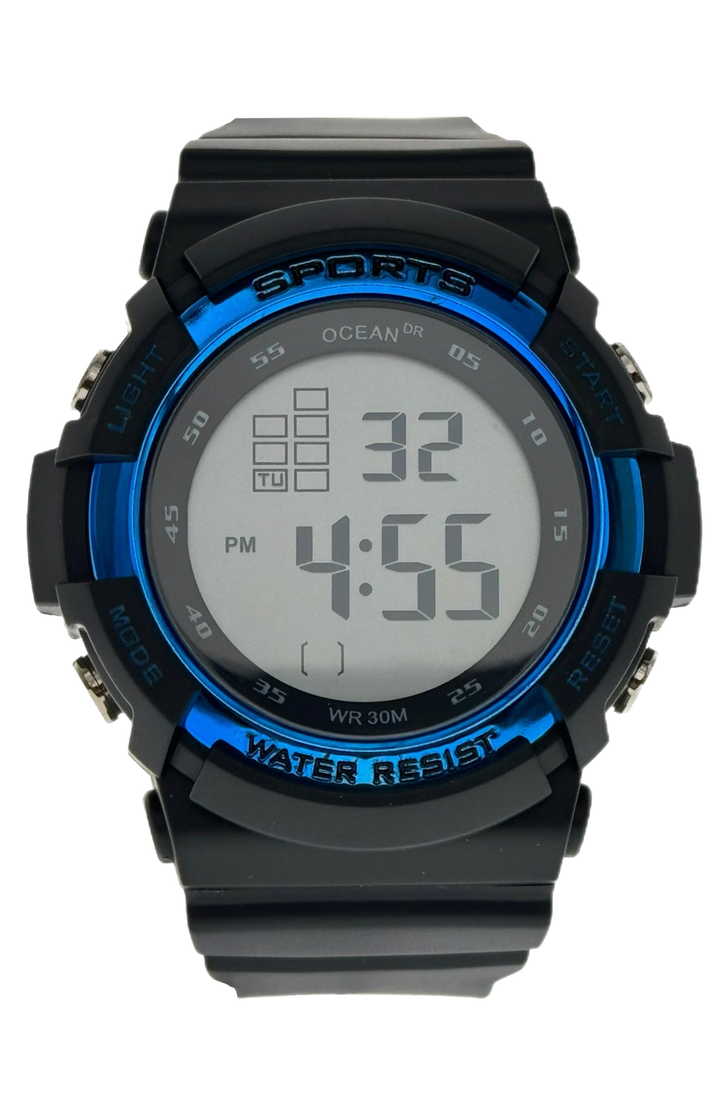 art. 1190 045AZ - OCEAN DR - Reloj Digital Crono Alarma, Caballero, Sumergible 3 ATM