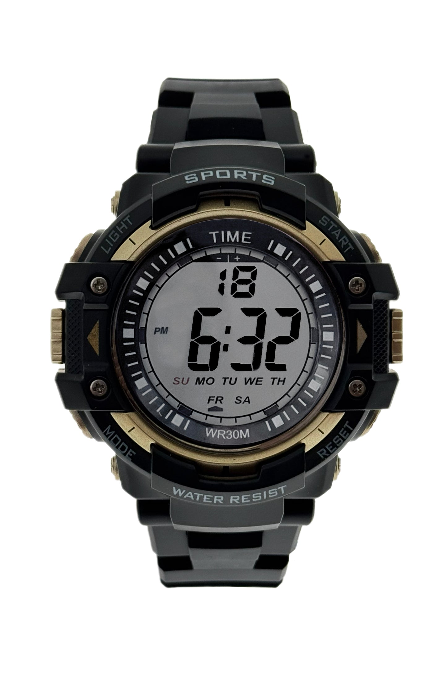 art. 1190 045DO - TIME - Reloj Digital Crono Alarma, Caballero, Sumergible 3 ATM