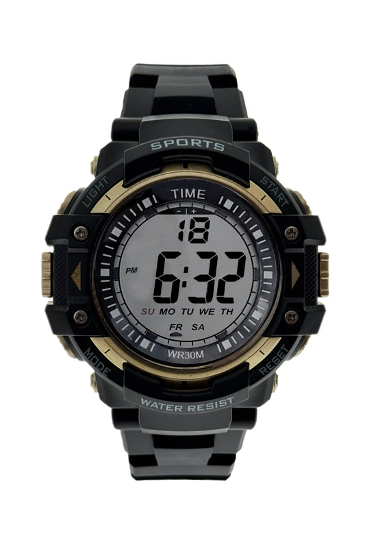art. 1190 045DO - TIME - Reloj Digital Crono Alarma, Caballero, Sumergible 3 ATM