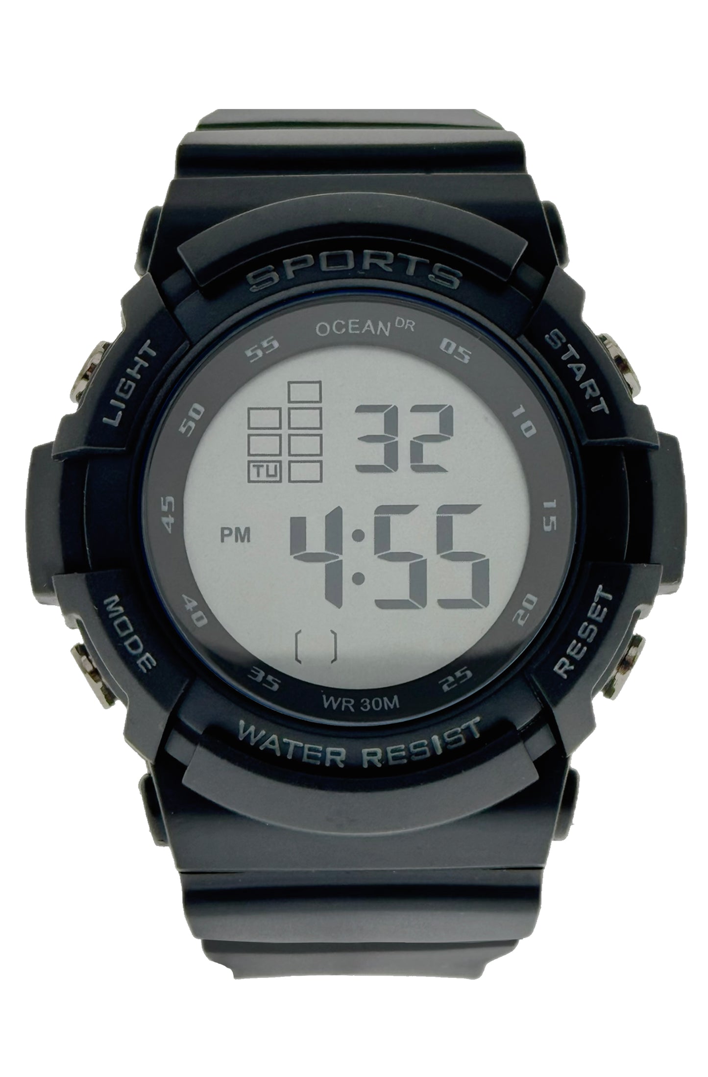 art. 1190 045NG - OCEAN DR - Reloj Digital Crono Alarma, Caballero, Sumergible 3 ATM
