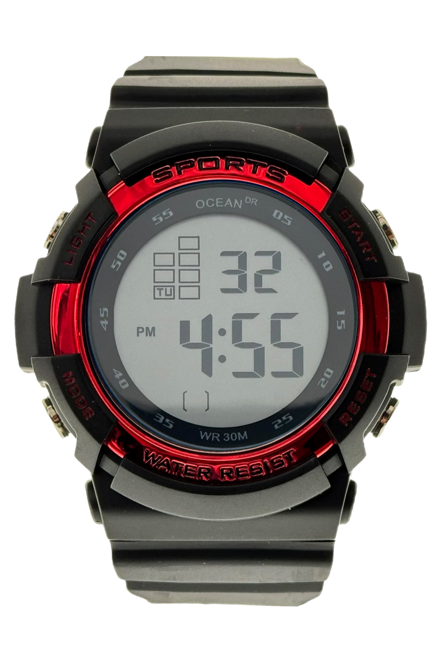 art. 1190 045RJ - OCEAN DR - Reloj Digital Crono Alarma, Caballero, Sumergible 3 ATM