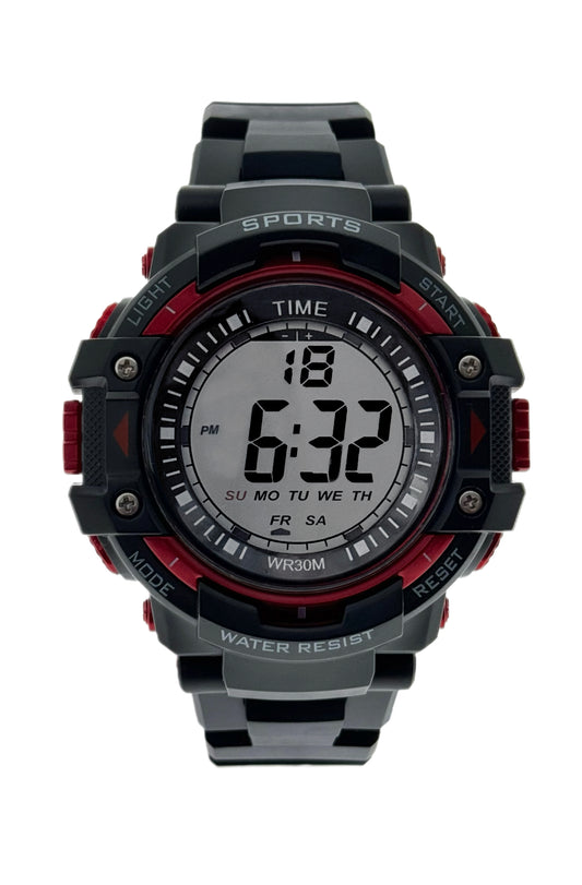 art. 1190 045RJ - TIME - Reloj Digital Crono Alarma, Caballero, Sumergible 3 ATM