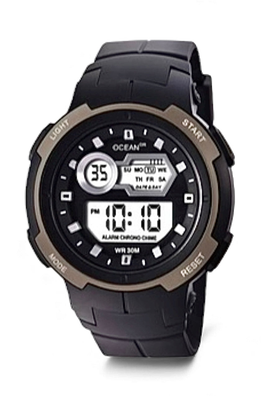 art. 1190 046GR - OCEAN DR - Reloj Digital Crono Alarma, Caballero, Sumergible 3 ATM