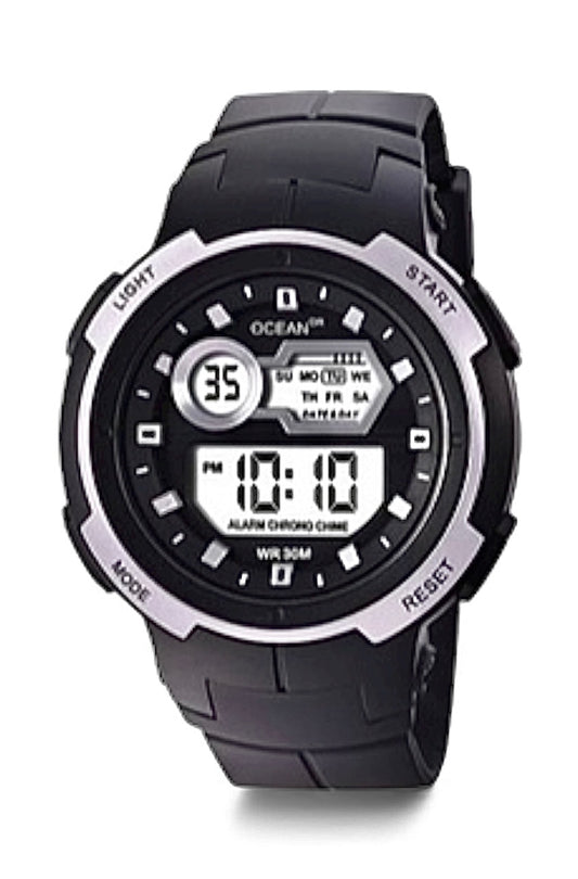 art. 1190 046PL - OCEAN DR - Reloj Digital Crono Alarma, Caballero, Sumergible 3 ATM