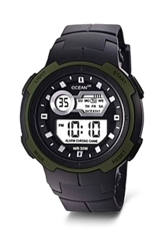 art. 1190 046VD - OCEAN DR - Reloj Digital Crono Alarma, Caballero, Sumergible 3 ATM