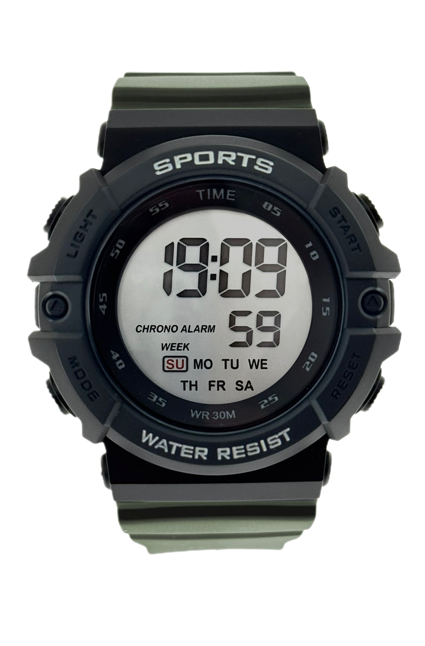 art. 1190 0046VD - TIME - Reloj Digital Crono Alarma, Caballero, Sumergible 3 ATM