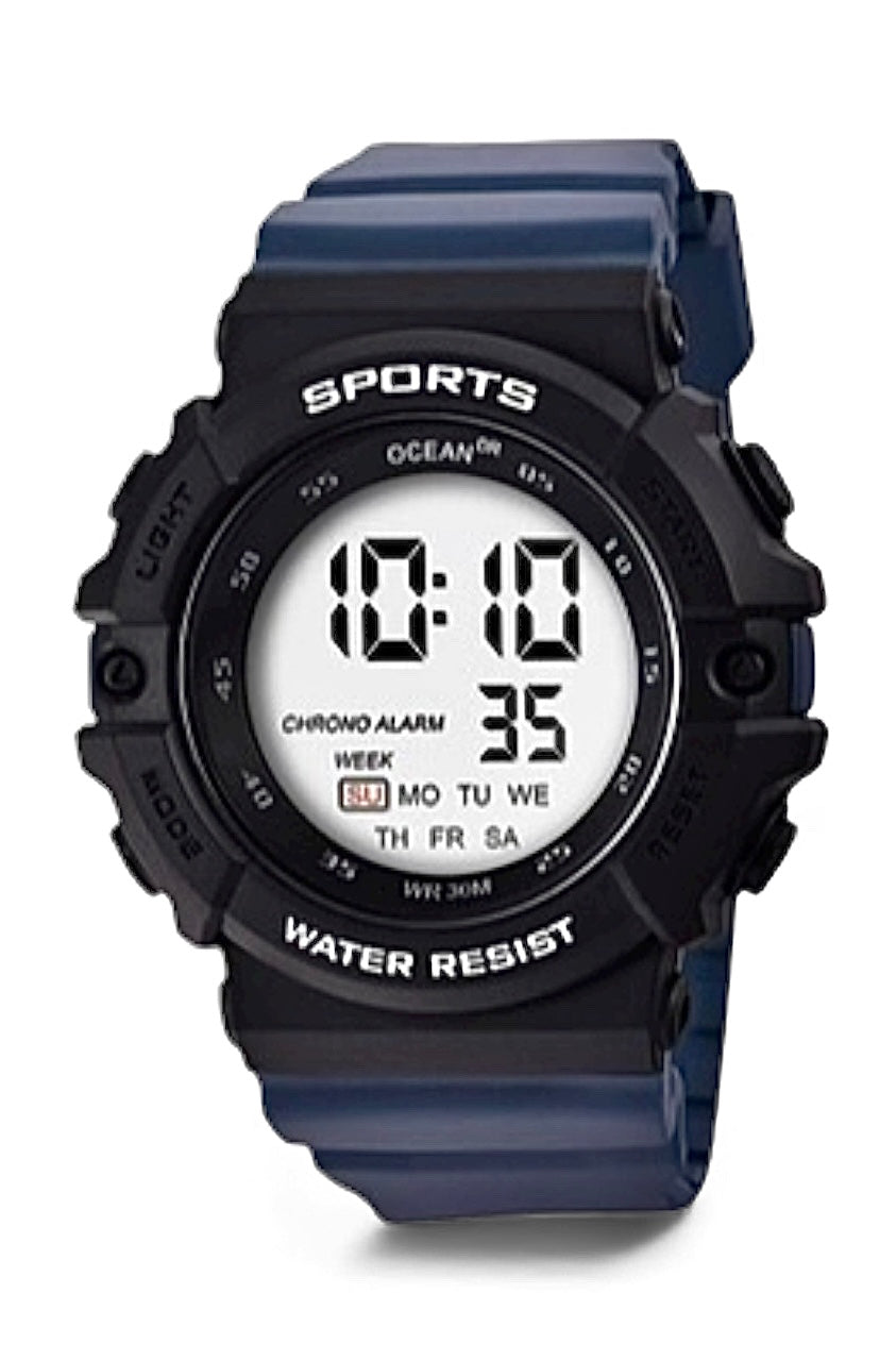 art. 1190 047AZ - OCEAN DR - Reloj Digital Crono Alarma, Caballero, Sumergible 3 ATM