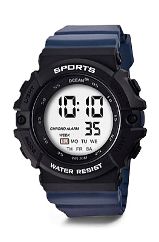 art. 1190 047AZ - OCEAN DR - Reloj Digital Crono Alarma, Caballero, Sumergible 3 ATM