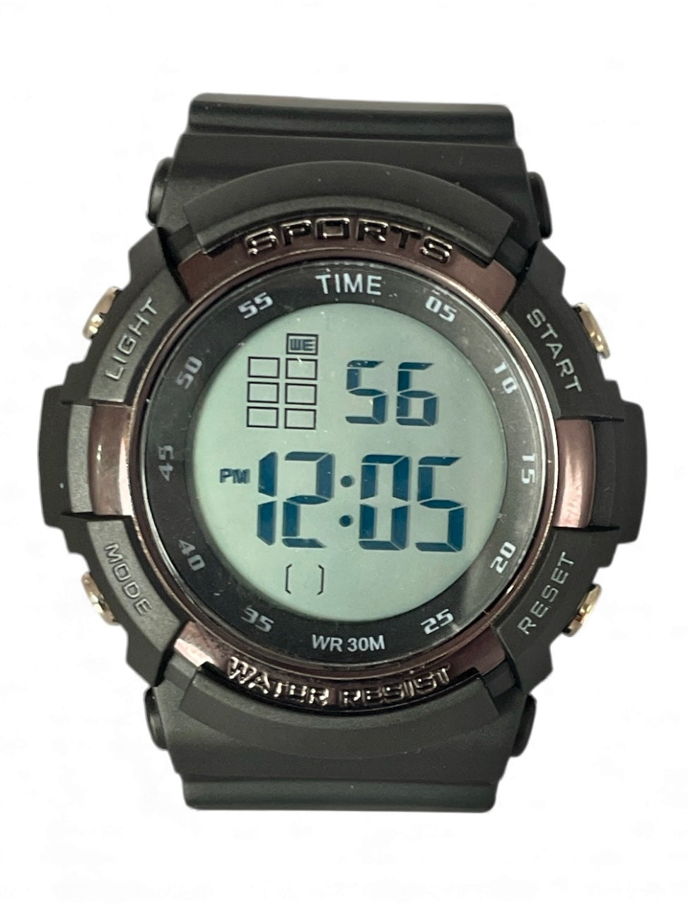 art. 1190 047BR - TIME - Reloj Digital Crono Alarma, Caballero, Sumergible 3 ATM