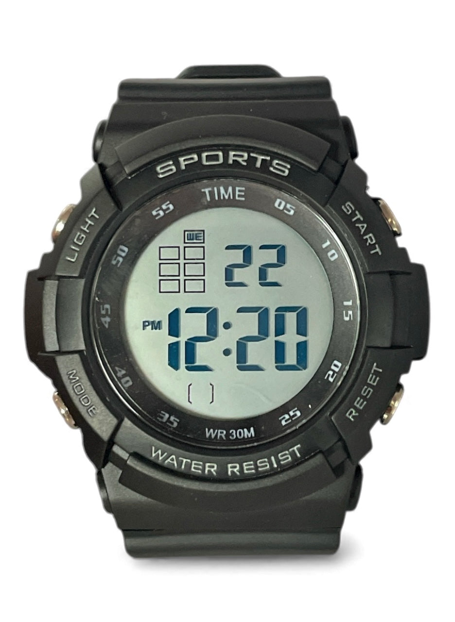 art. 1190 047NG - TIME - Reloj Digital Crono Alarma, Caballero, Sumergible 3 ATM