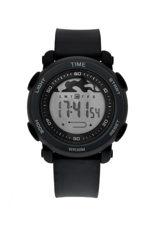 art. 1190 048NG - TIME - Reloj Digital Crono Alarma, Caballero, Sumergible 3 ATM