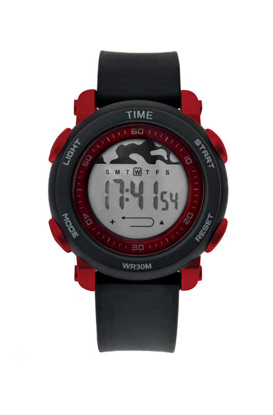 art. 1190 048RJ - TIME - Reloj Digital Crono Alarma, Caballero, Sumergible 3 ATM