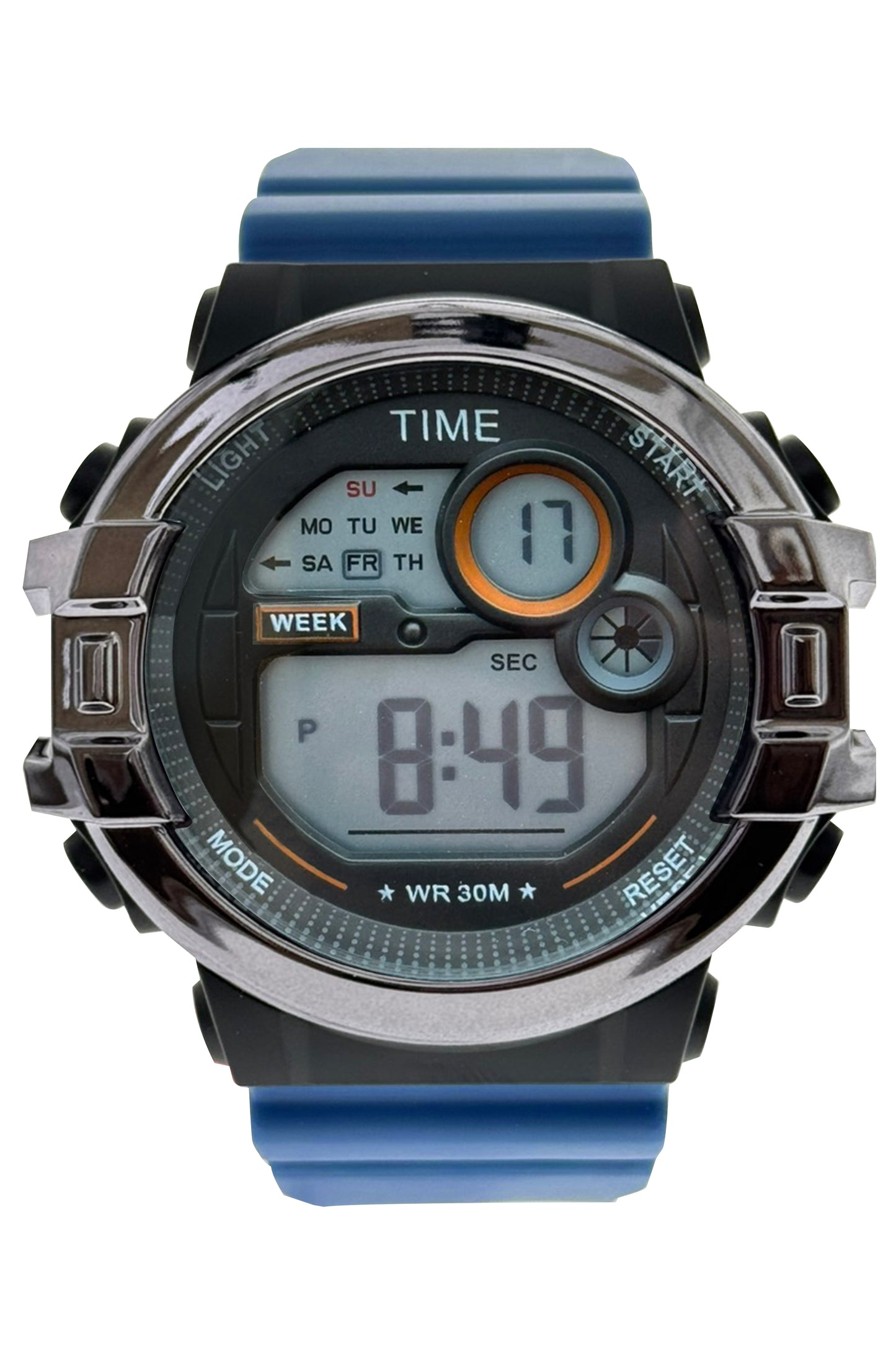art. 1190 049CS - TIME - Reloj Digital Crono Alarma, Caballero, Sumergible 3 ATM
