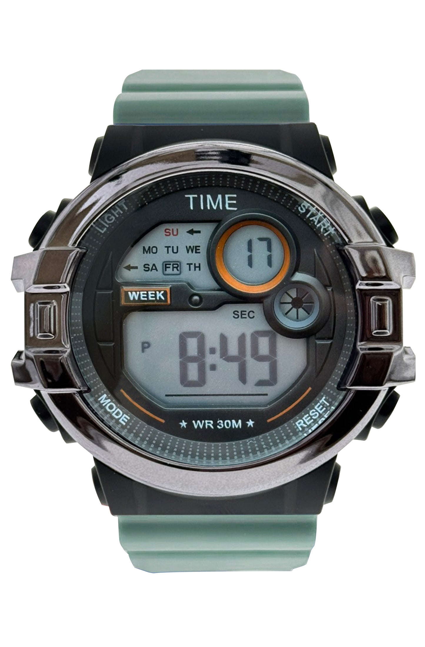 art. 1190 049VD - TIME - Reloj Digital Crono Alarma, Caballero, Sumergible 3 ATM