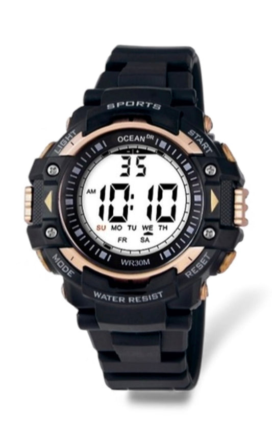 art. 1190 050DO - OCEAN DR - Reloj Digital Crono Alarma, Caballero, Sumergible 3 ATM