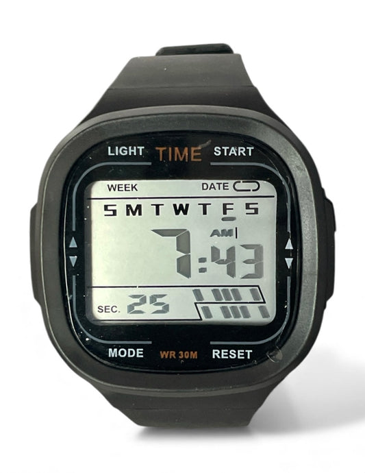 art. 1190 050NG (C) - TIME - Reloj Digital Crono Alarma, Caballero, Sumergible 3 ATM