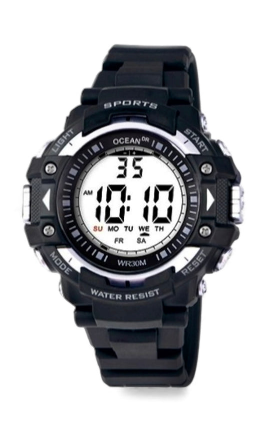 art. 1190 050PL - OCEAN DR - Reloj Digital Crono Alarma, Caballero, Sumergible 3 ATM