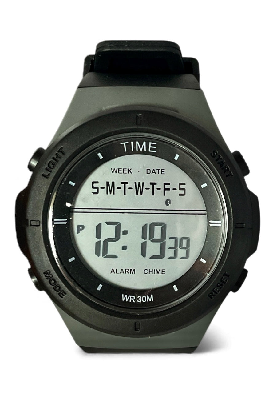 art. 1190 051GR - TIME - Reloj Digital Crono Alarma, Caballero, Sumergible 3 ATM