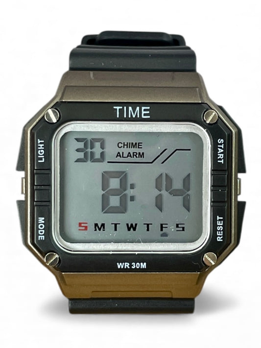 art. 1190 055BR - TIME - Reloj Digital Crono Alarma, Caballero, Sumergible 3 ATM