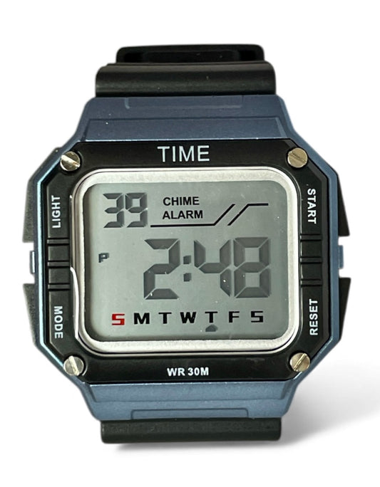 art. 1190 055CS - TIME - Reloj Digital Crono Alarma, Caballero, Sumergible 3 ATM