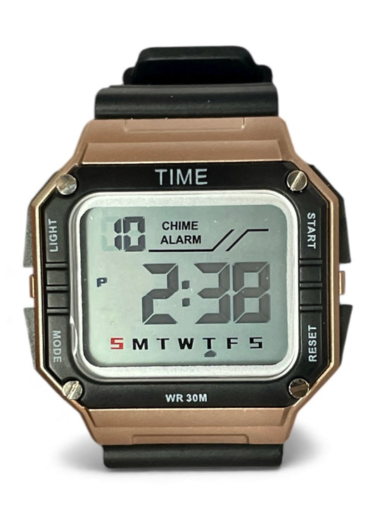 art. 1190 055DO - TIME - Reloj Digital Crono Alarma, Caballero, Sumergible 3 ATM