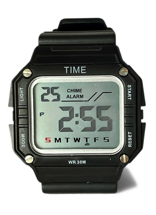 art. 1190 055NG - TIME - Reloj Digital Crono Alarma, Caballero, Sumergible 3 ATM