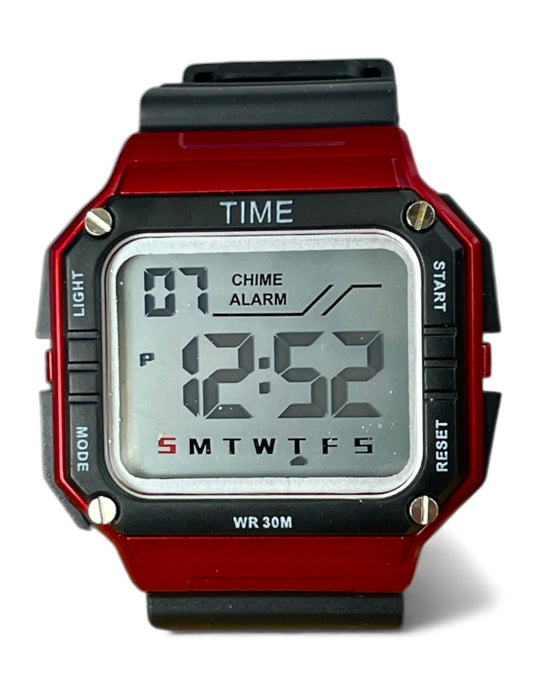 art. 1190 055RJ - TIME - Reloj Digital Crono Alarma, Caballero, Sumergible 3 ATM