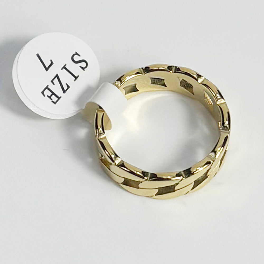 art. 01 - Anillo acero dorado