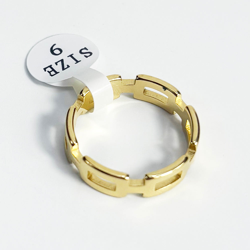 art. 05 - Anillo acero dorado