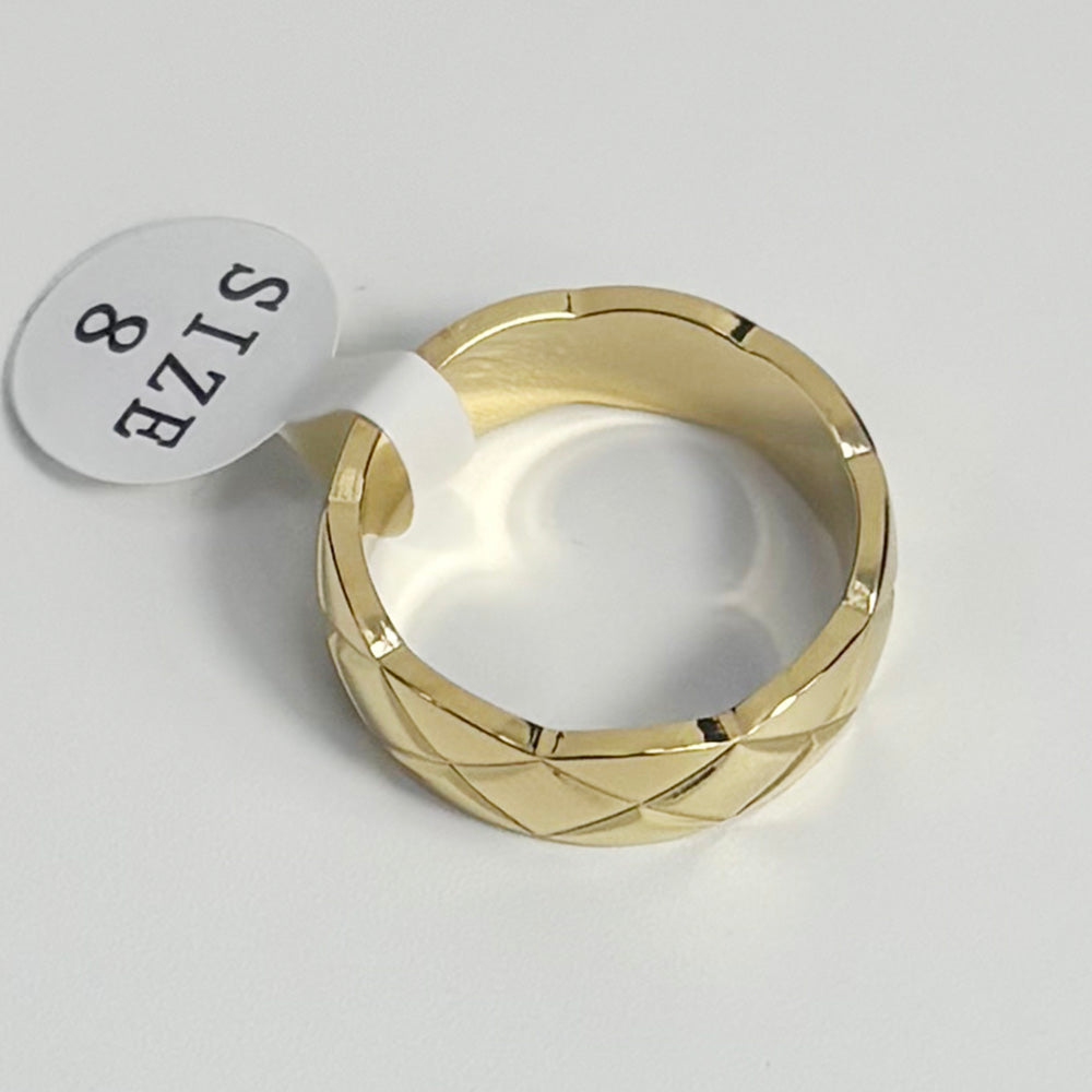 art. 08 - Anillo acero dorado