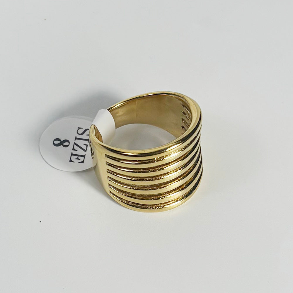 art. 13 - Anillo acero dorado