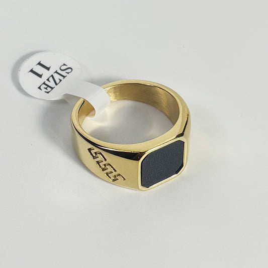 art. 01H - Anillo acero dorado hombre