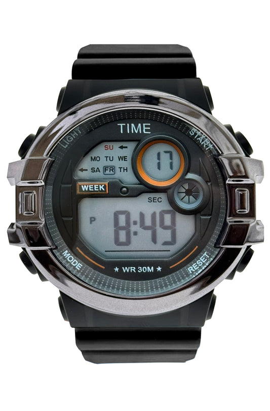 art. 1190 049NG - TIME - Reloj Digital Crono Alarma, Caballero, Sumergible 3 ATM