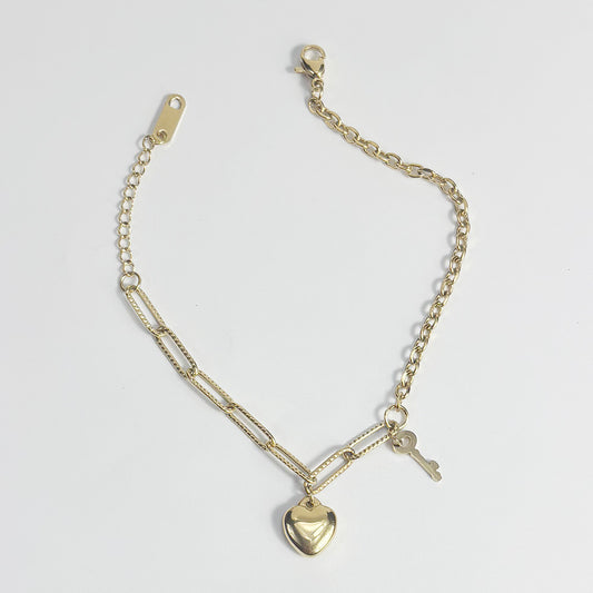 art. 07 Pulsera acero dorado dama