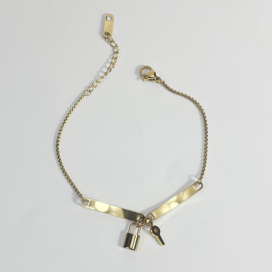 art. 10 Pulsera acero dorado dama