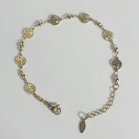 art. 021 Pulsera acero dorado dama