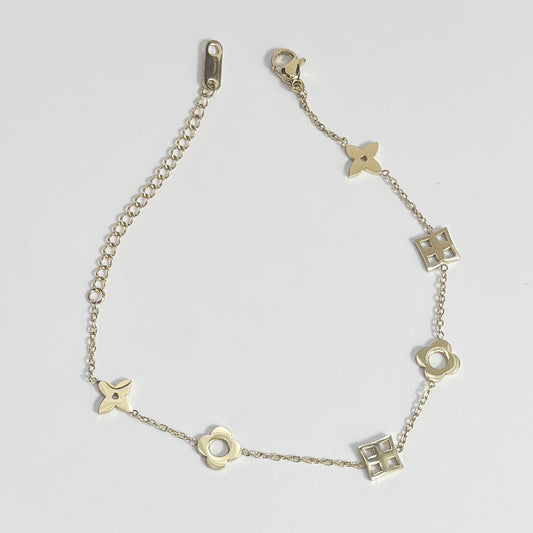 art. 023 Pulsera acero dorado dama